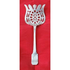 Shreve Sterling Norman Hammered Asparagus Fork Engraved Arts Crafts Antique